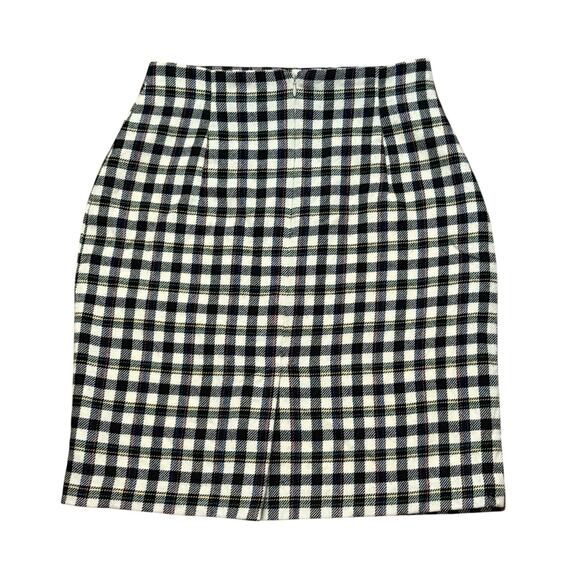 VTG Talbots 100% Wool Pencil Skirt Womens Size 8 Colorful Preppy Tartan Plaid - Picture 2 of 8